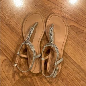 Glitter accent sandal
